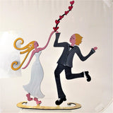 Happy Wedding - Hand Painted Steel Sculpture