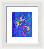 Blowing Bubbles Mermaids - Framed Print